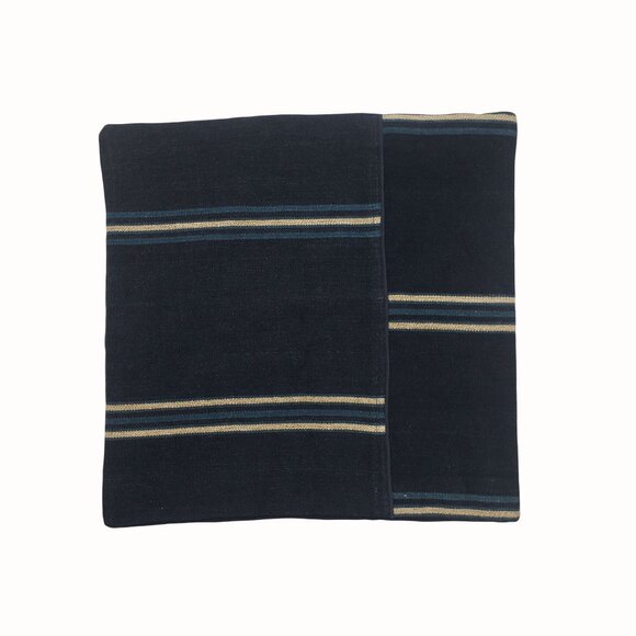 Ralph Lauren Home Mathers Throw Pillow Cover Blue Linen Zip Closure 22 x 22 Inch - Picture 3 of 16